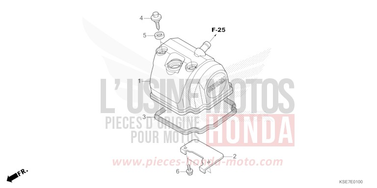 COUVERCLE DE CULASSE de CRF150R "Grandes Roues" EXTREME RED (R292) 2022